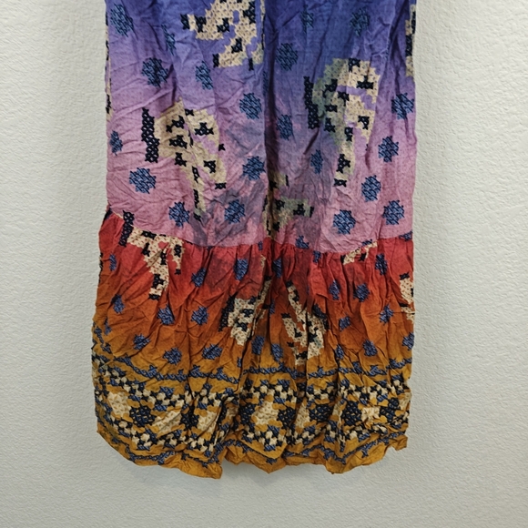 FARM Rio Vibrance Maxi Dress Digital Pixel Ombré Print Sleeveless Size LG - Picture 6 of 11